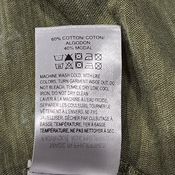 2XL Green white BANDANA print top LUCKY brand Western Print cotton Blend T Shirt - Picture 6 of 9